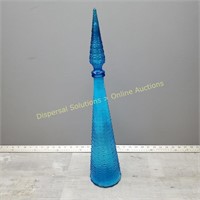 Empoli Blue Glass Decanter/Genie Bottle