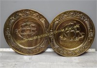 England Embossed Brass Plates