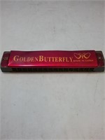 Golden Butterfly red harmonica