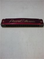 Parrot red harmonica