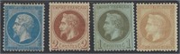 France 1862-1870 #25/#30 VG-F/F-VF UN/M