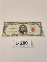 1963 $5 Red Seal (VF)