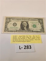 Rare $1 Joseph Walker Barr Note