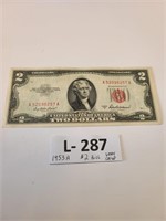 1953-A $2 Bill "very crisp"