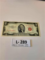 1953-C $2 Bill "very crisp"