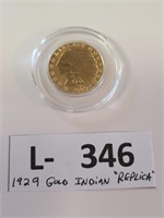 1929 gold indian "REPLICA"