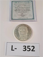 2017 Trump Fascism 1oz. .999 Silver