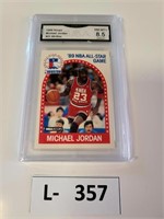Micheal Jordan 1989 Hoops GMA 8.5 Graded