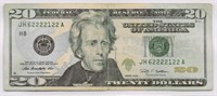 "Liar's" Poker $20 Bill ~ JH62222122A