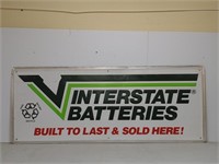 SS alum emb Interstate Batteries sign