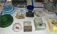 Fenton Ashtrays, Match Safes, Pocket Knives