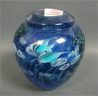 1994 Lunberg Studios Angel Fish Vase