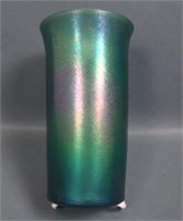 Imperial Nuart Green Cylinder Art Glass Vase
