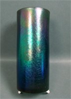Imperial Nuart Purple Cylinder Art Glass Vase