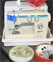 NECCHI SEWING MACHINE & BUTTONS ! -KT