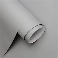 Homease Matte Light Grey Wallpaper 24 x 196 inch