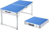 Aluminum Folding Camping Table, Blue