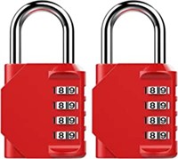 Mythco 2-Pack Digit Combination Storage Lock, Red
