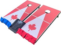 Portable Cornhole Game, 2-Canada Themed Boards