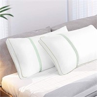 BedStory King Pillows, Green Accent 2-PACK