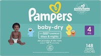 Diapers Size 4 - Pampers Baby Dry 148 Count