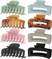 8 Colors Lolalet Strong Hold Hair Claw Clips
