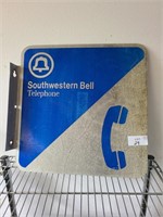 Vintage Southwest Bell Double-Sided Sign 18" x 18"