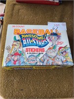 Vintage Baseball Allstars stickers and gum