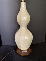 Mid Century Lamp W/ Crackle Glaze - Graceful