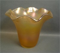 Imperial Pearl Green Lg Ruffled Vase