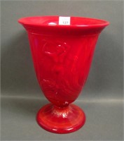 Fenton Mand. Red # 901 Dancing Ladies Flared Vase