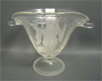 Fent. Crystal Satin # 901 Dancing Ladies Oval Vase