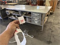 4x8 stainless table
