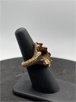14k Gold Ring Size 6.5, missing main setting total