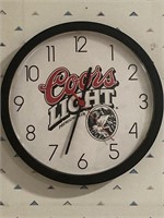 10in Coors Light Clock, Battery Operated