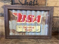 BSA Sales & Service Corrugated Reproduction Sign