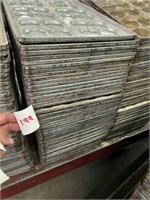 Stack of bakeing trays est 50-60 trays