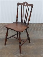 A Walnut Country Formal Side Chair, Circa 1930