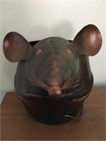 Decorative Metal Mouse Planter