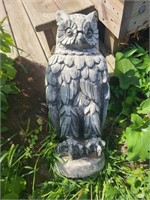 Cement Mold Owl Statue, 24" Tall