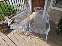 Pair Of Metal Rocking Patio Chairs