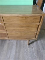 Vintage Kroehler Wood Dresser 62x18x30"