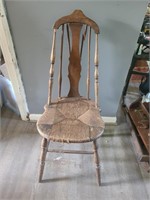 Antique Wood & Wicker Chair