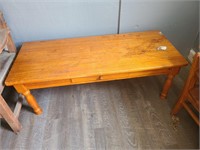 Vintage Wood Coffee Table 46x19x16"
