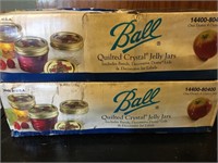 2 Boxes Ball Quilted Crystal Jelly Jars