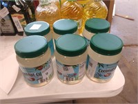 1LOT 6 CONTAINERS ORGANIC VIRGIN COCONUT OIL