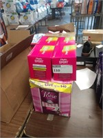 1LOT, 7 ITEMS, CASE OF POISE PADS AND PLAYTEX