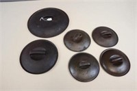 (6) CAST IRON LIDS LOT: