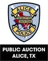 Alice Police Department online auction 8/30/2022