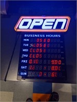 Open Sign with Programmable Hours